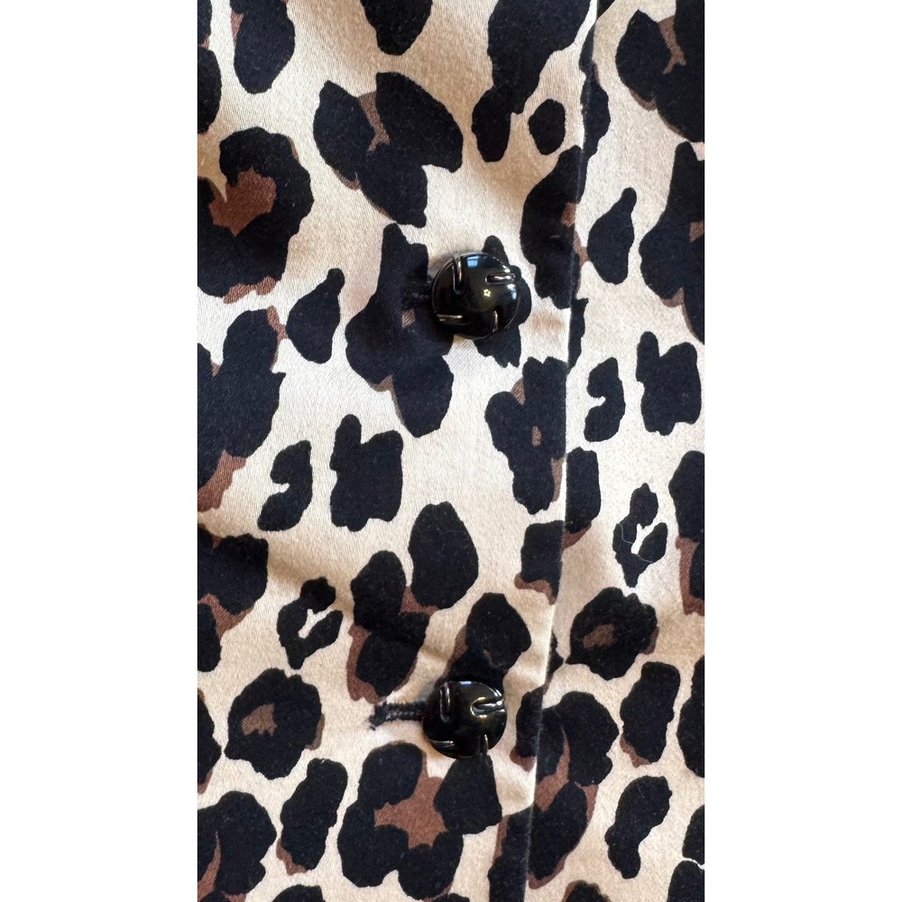 Tahari Arthur S Levine Classics Leopard Print Blazer Jacket Tan Black Size 8 - Picture 9 of 9